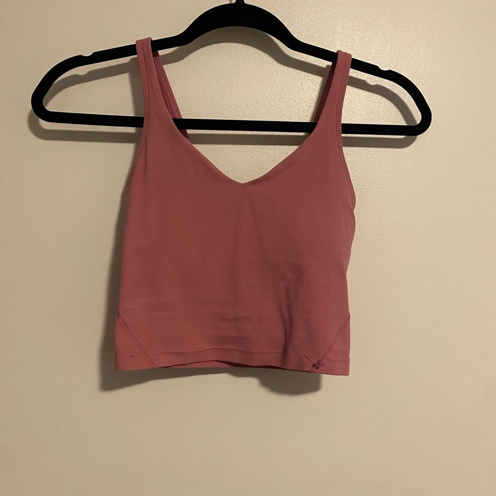 Pink Cropped Tank Top